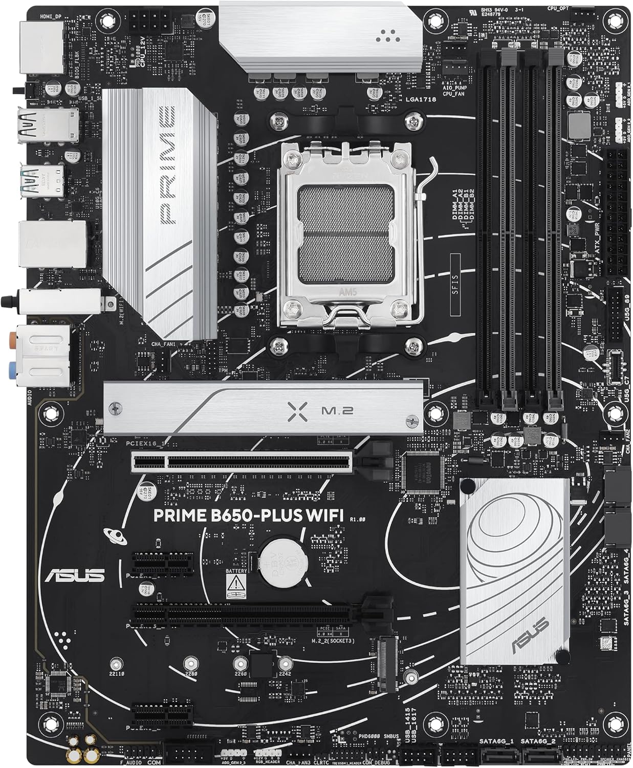 MSI B650 Gaming Plus WiFi Motherboard – ATX, AM5, DDR5, PCIe 4.0, Wi-Fi 6E, 2.5G LAN
