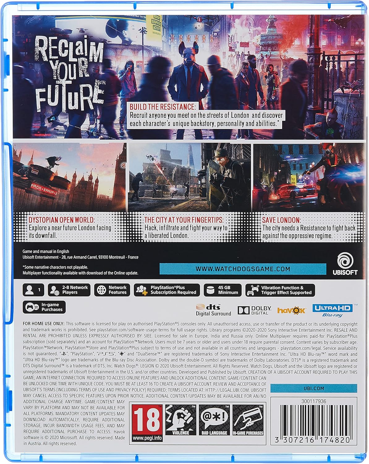 Watch Dogs: Legion UAE NMC Version ( PS5 ) (ألعاب إلكترونية)