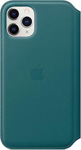 غطاء جلدي قابل للطي لهاتف Apple iPhone 11 Pro - Peacock 