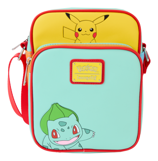 Loungefly Leather: Pokémon Color Block Starters Crossbody Bag