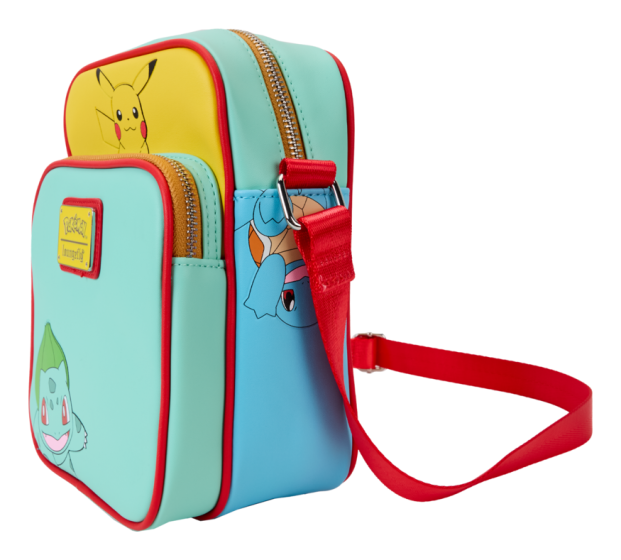 Loungefly Leather: Pokémon Color Block Starters Crossbody Bag