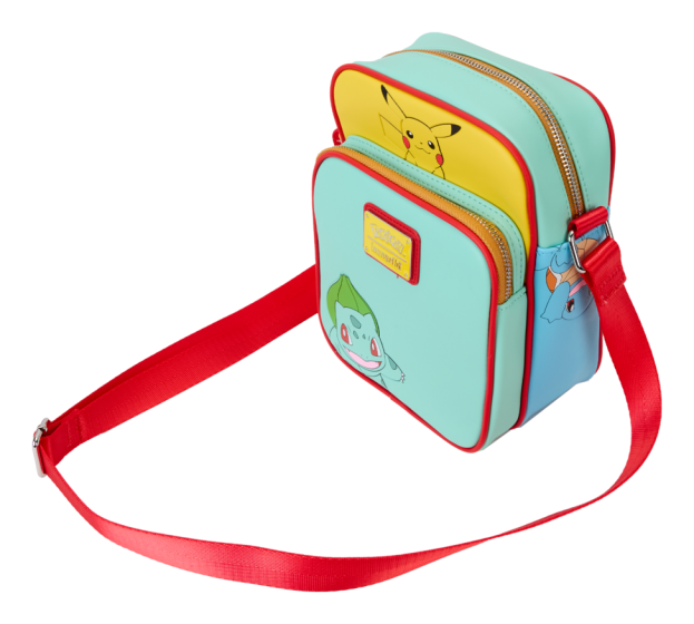Loungefly Leather: Pokémon Color Block Starters Crossbody Bag