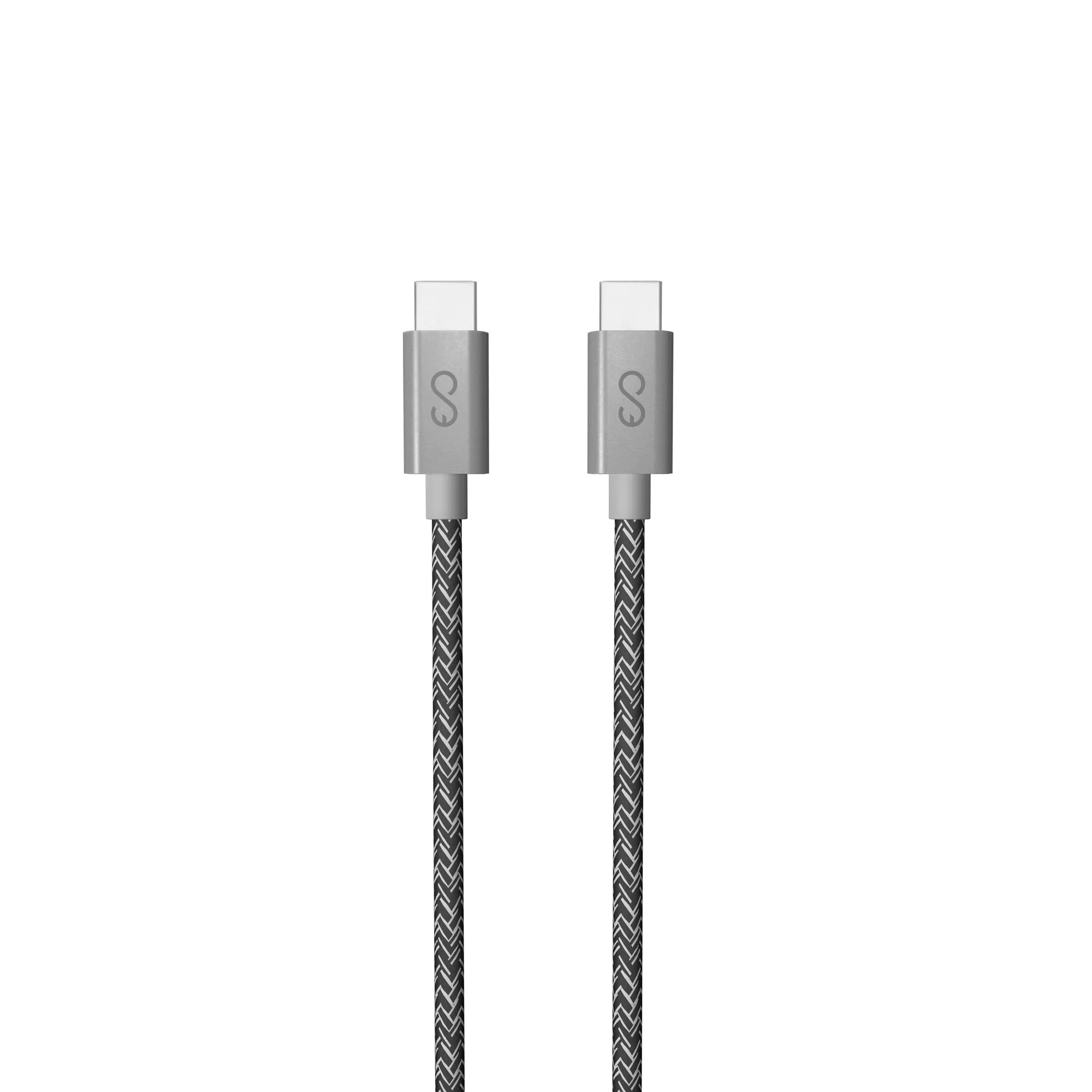 Epico Fabric Braided USB-C – USB-C - cable, 1.8 m, Space Grey