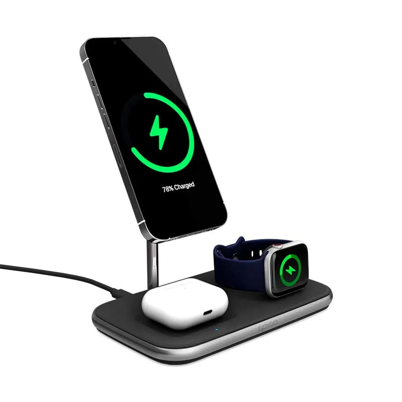 Epico 3IN1 MagSafe Wireless Charger - black