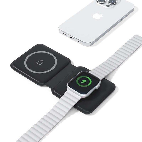 Spello 2in1 Portable Wireless Charger - black