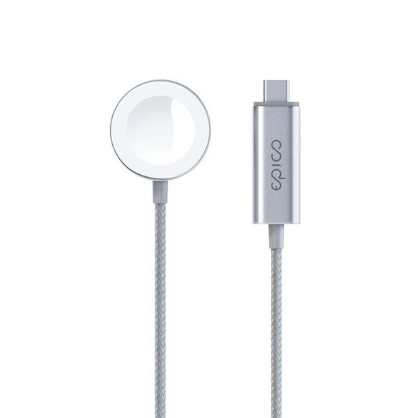 EPICO USB-C Fast Magnetic Charger for Apple Watch 1.2m - Silver