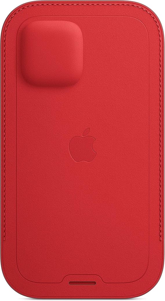 جراب جلدي لجهاز Apple iPhone 12 و12 Pro مع MagSafe - (منتج) أحمر 