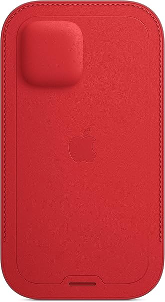 جراب جلدي لجهاز Apple iPhone 12 و12 Pro مع MagSafe - (منتج) أحمر 