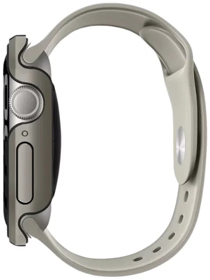 UNIQ case Valencia Apple Watch Series 46mm titanium silver