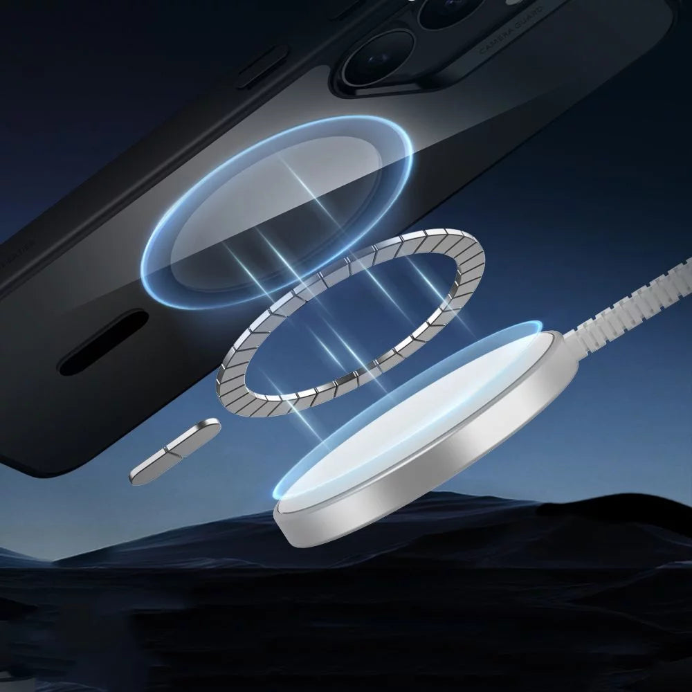 حافظة ESR الكلاسيكية الهجينة Halo Lock Magsafe Galaxy S25+ Plus شفافة باللون الأسود