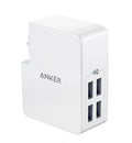 محول شحن حائطي ANKER POWER PORT 4 LITE رباعي المنافذ (A2042L21) - أبيض