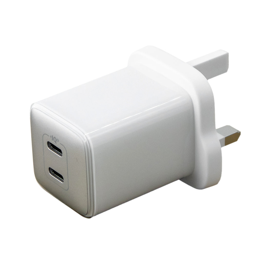 شاحن حائطي بمنفذين USB Type-C بقوة 40 وات، Anker A2038K21 أبيض