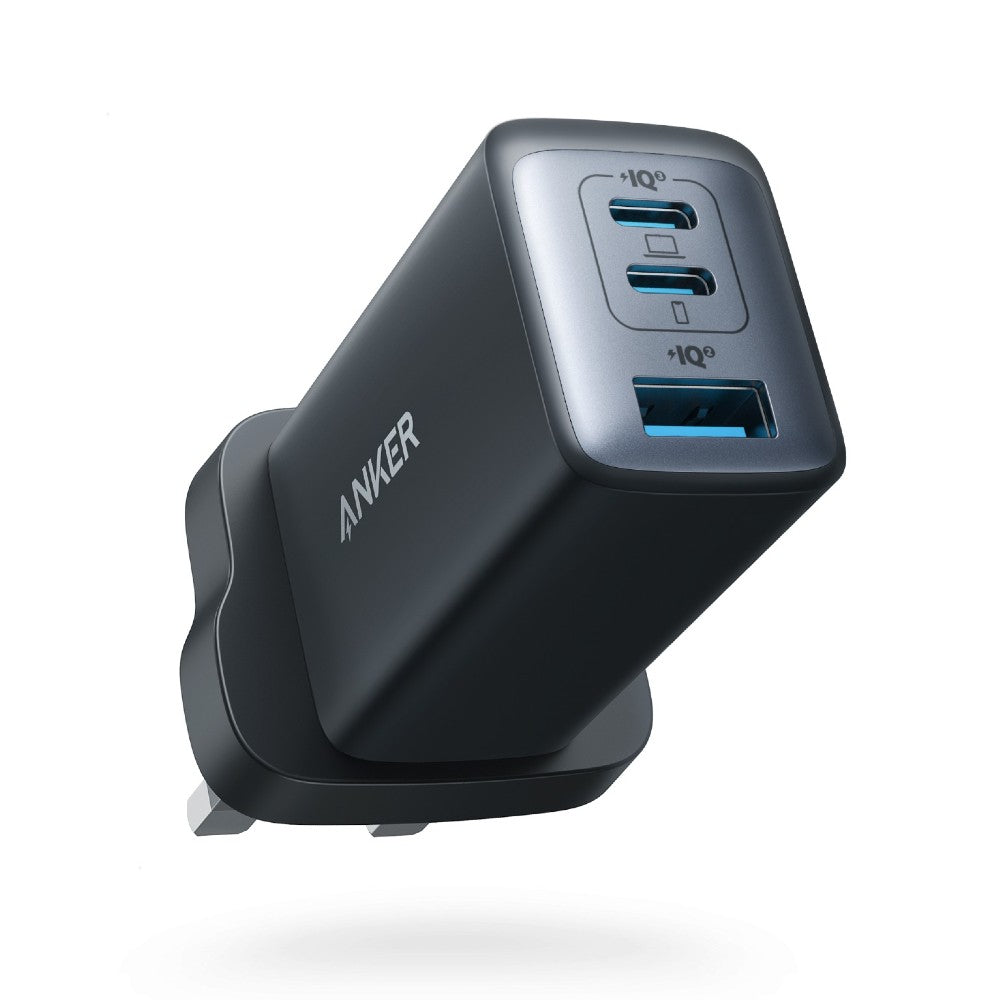 جراب Anker PowerPort III ثلاثي المنافذ بقوة 65 وات (أسود)