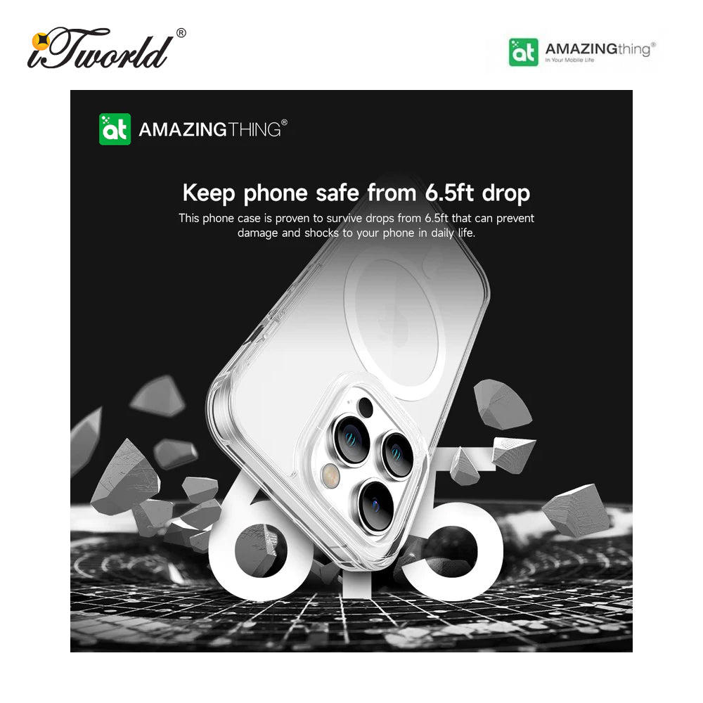 جراب AMAZINGthing Minimal Magclick لهاتف iPhone 2022 مقاس 6.1 بوصة - شفاف