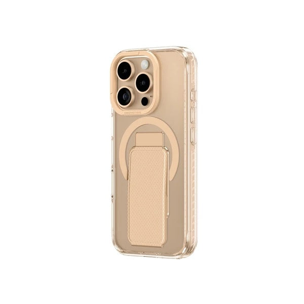 جراب AmazingThing Titan Pro + حامل MagSafe لهاتف iPhone 16 Pro مقاس 6.3 بوصة - ذهبي وردي