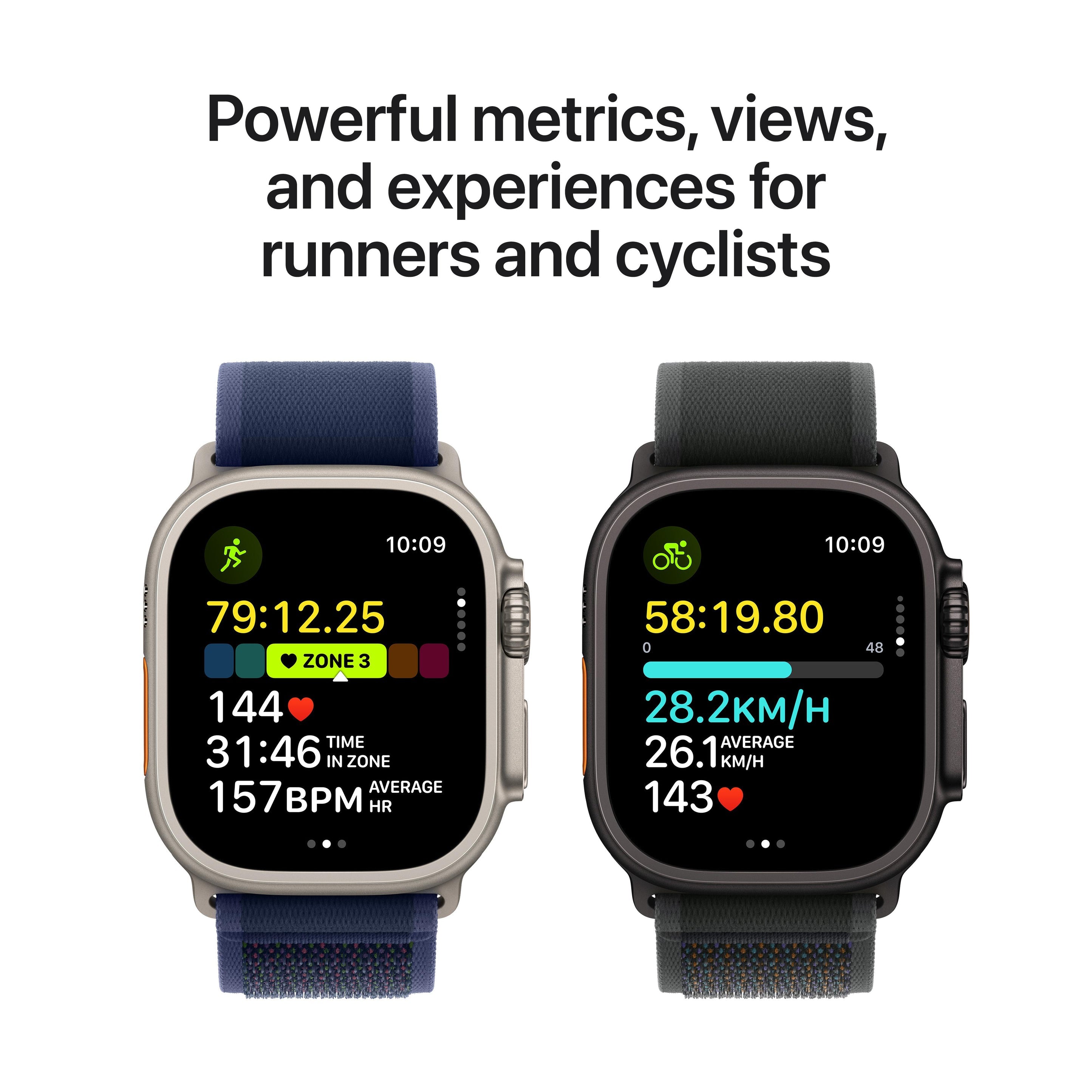 ساعة Apple Watch Ultra 2 GPS + Cellular مقاس 49 مم، هيكل من التيتانيوم الأسود مع حلقة سوداء 
