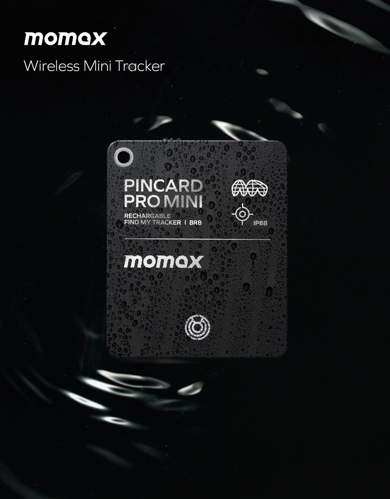 MOMAX PINCARD MINI FINDMY GPS TRACKER WITH WIRELESS CHARGING