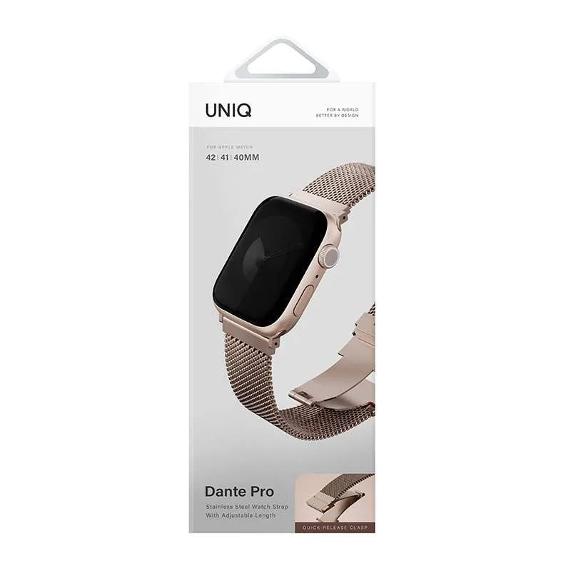 UNIQ Dante Pro Apple Watch Series 1-10 SE/SE2 Mesh Steel Strap 42/41/40MM – Rose