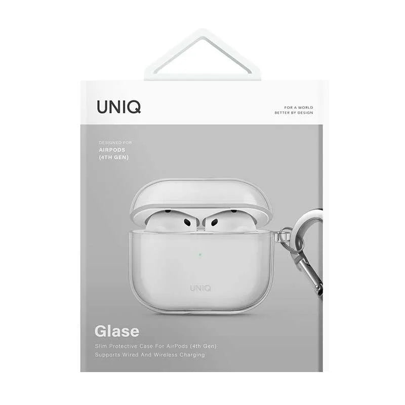 جراب تعليق Uniq GLASE لسماعات Airpods الجيل الرابع (2024) - شفاف لامع
