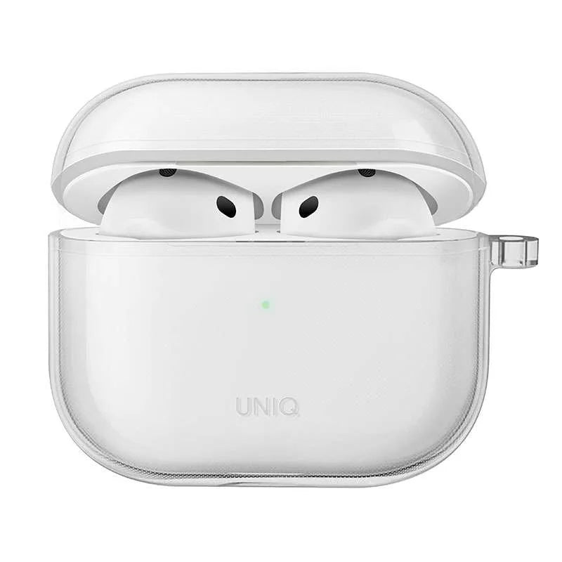 جراب تعليق Uniq GLASE لسماعات Airpods الجيل الرابع (2024) - شفاف لامع