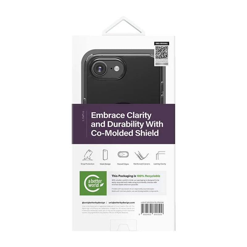 UNIQ LifePro MagSafe Compatible Phone Case for iPhone 16E – Smoke