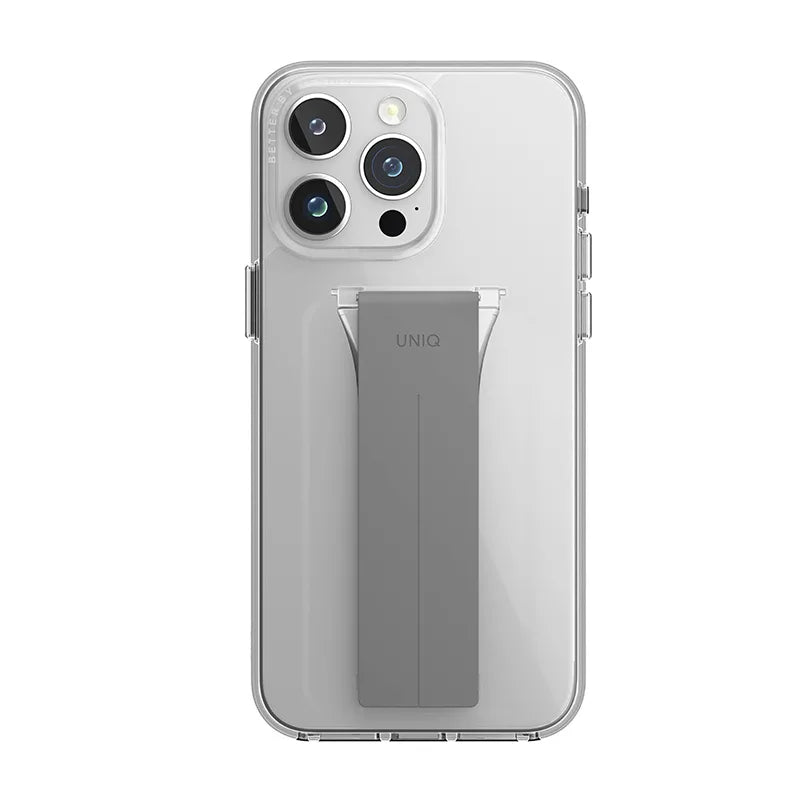 جراب UNIQ Heldro Mount مع حامل لهاتف iPhone 15 Pro Max مقاس 6.7 بوصة، 8886463685839 - شفاف