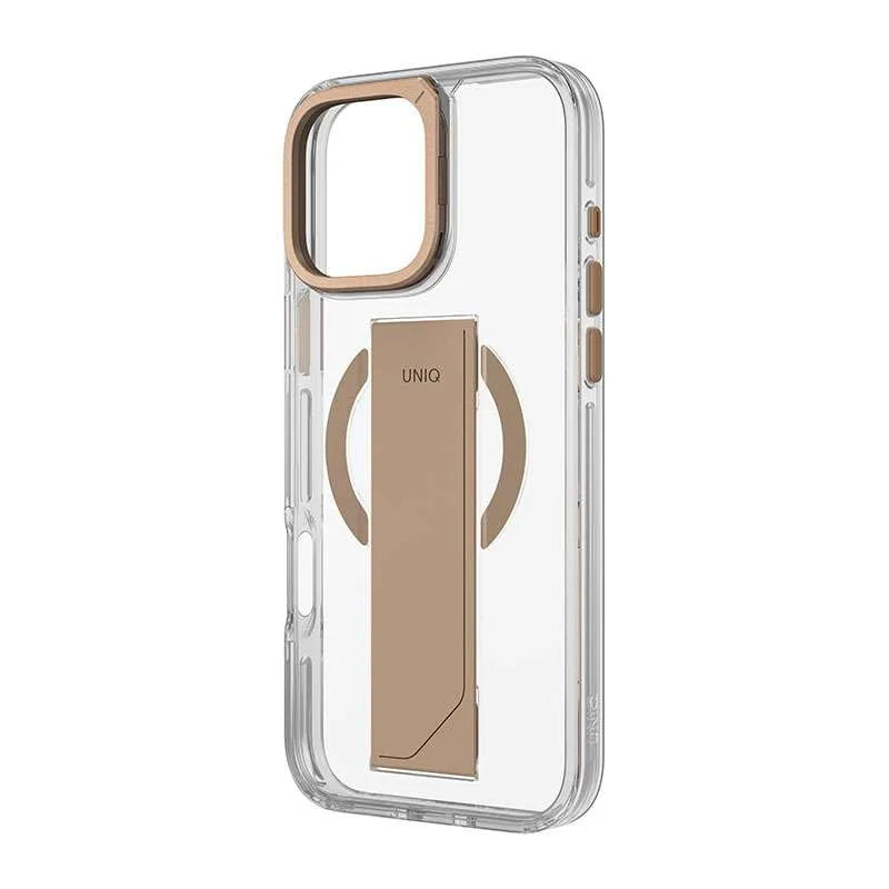 Uniq Heldro Max MagClick MagSafe Charging Compatible Phone Case for iPhone 16 Pro – Taupe Gold
