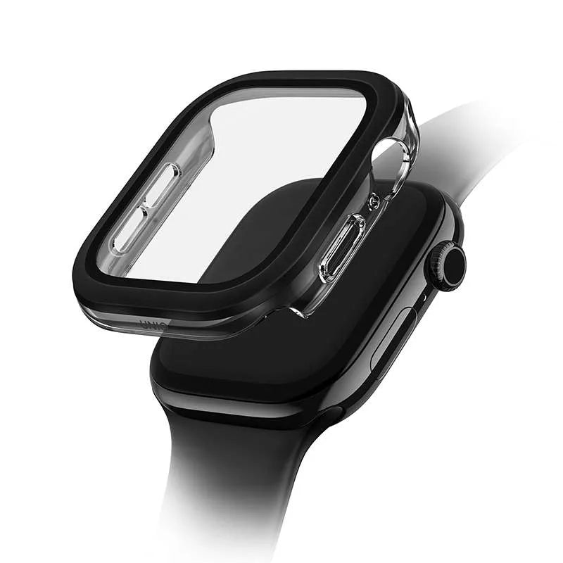 UNIQ Voute Case with Screen Protection for Apple Watch Series 10 46MM – Black