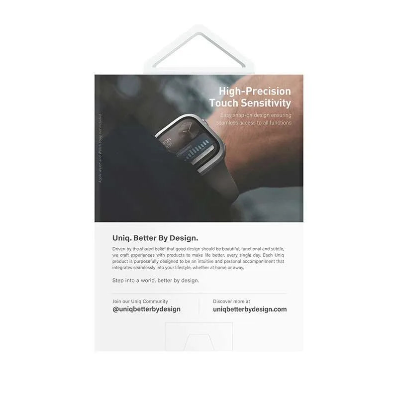 UNIQ Voute Case with Screen Protection for Apple Watch Series 10 42MM – Black