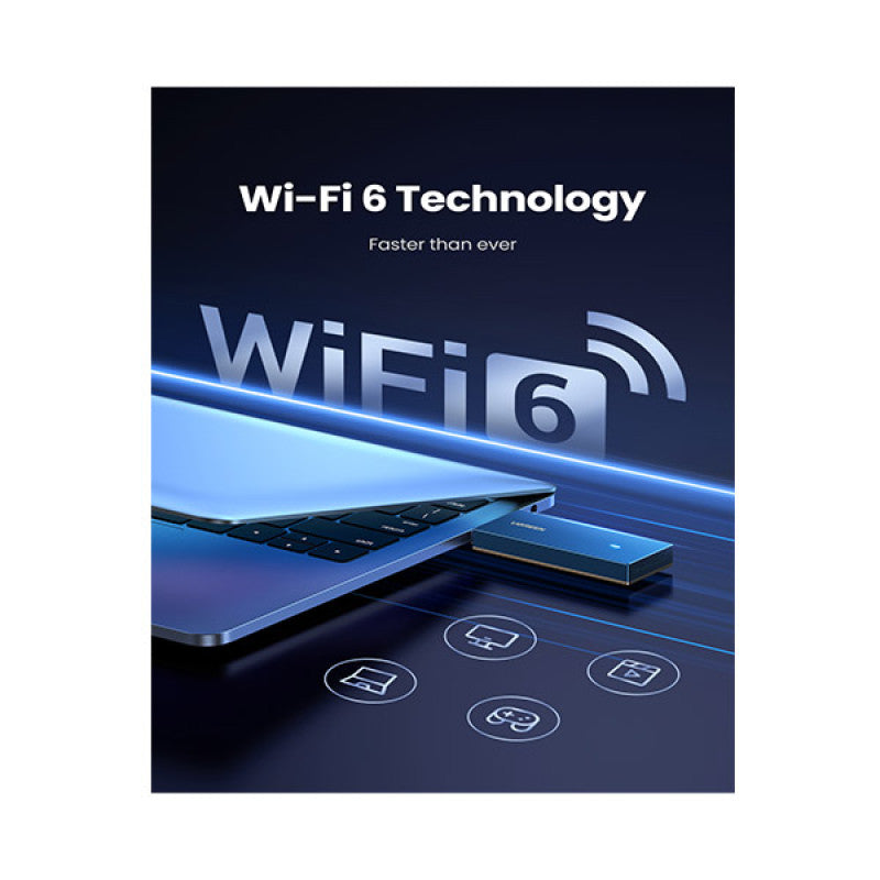 محول لاسلكي ثنائي النطاق Wi-Fi 6 AX1800 من UGREEN