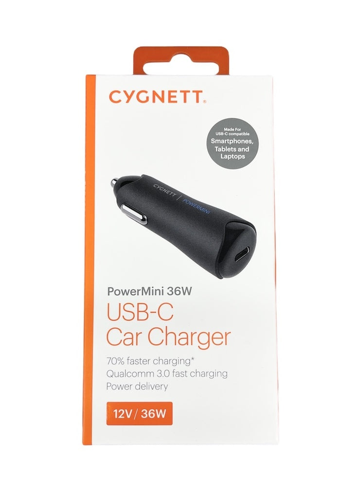 شاحن سيجنت باور ميني 36 واط USB-C أسود تلقائي 