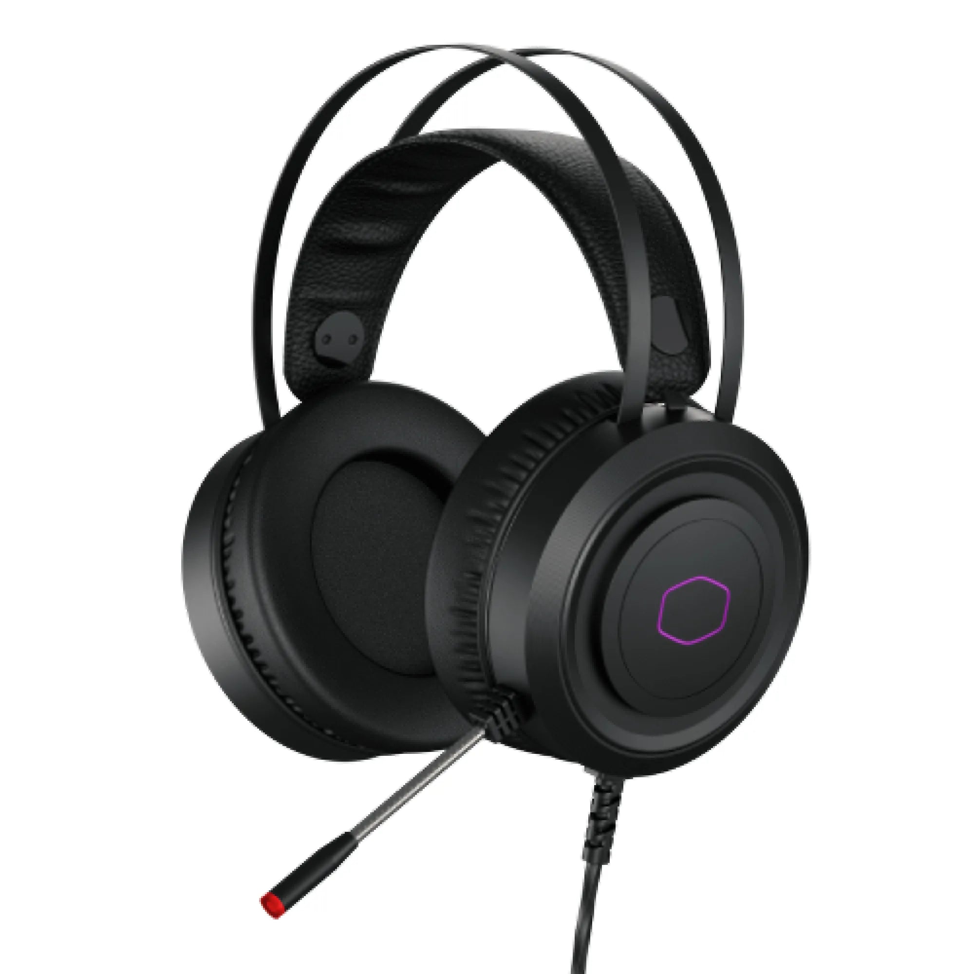 سماعة رأس للألعاب Cooler Master CH321 RGB - مشغلات نيوديميوم 50 مم، سلكية عبر USB، فوق الأذن، لون أسود