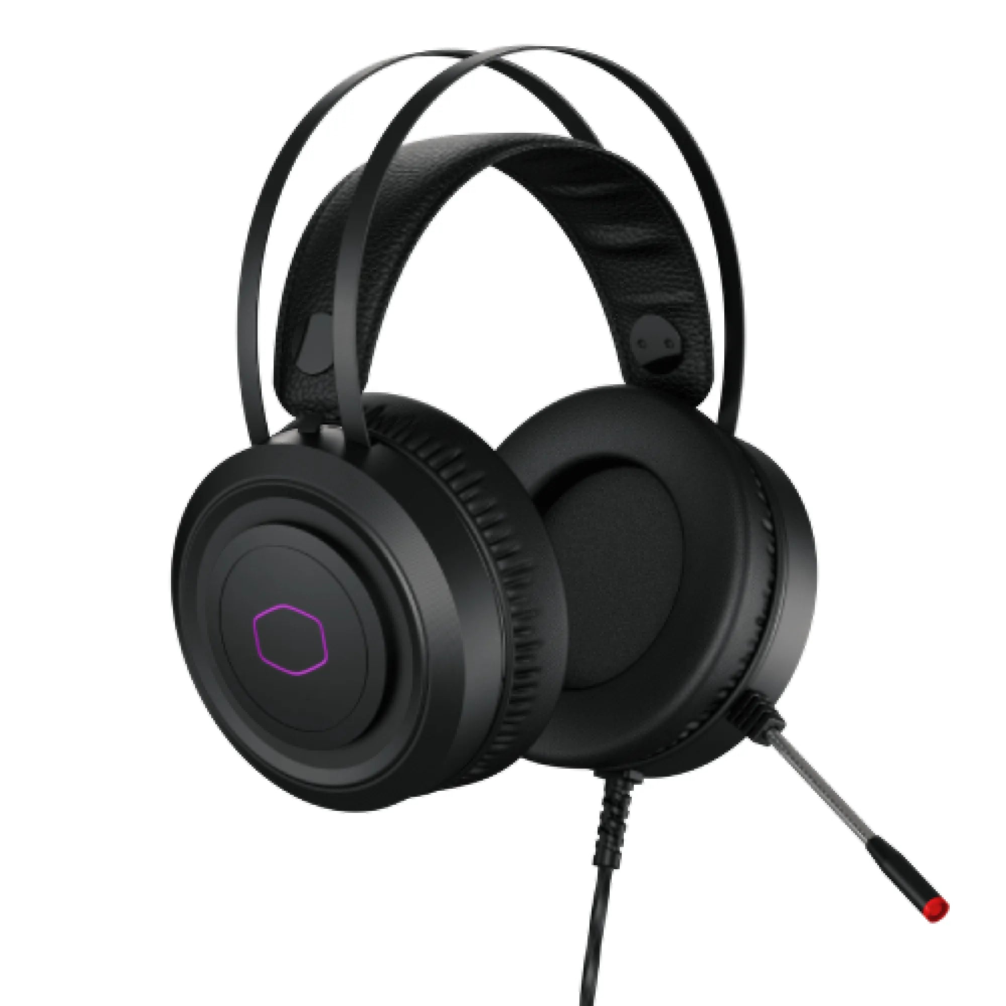 سماعة رأس للألعاب Cooler Master CH321 RGB - مشغلات نيوديميوم 50 مم، سلكية عبر USB، فوق الأذن، لون أسود