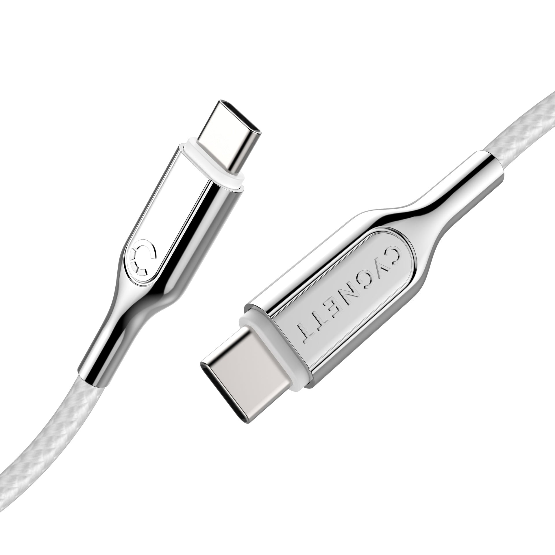كابل Cygnett Armour 2.0 USB-C إلى USB-C 5A/100W بطول 2 متر (أبيض)