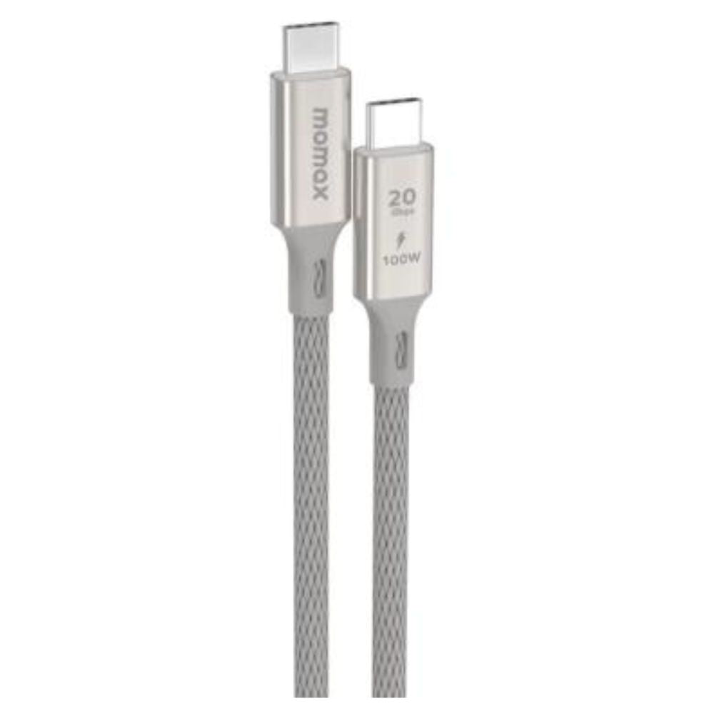 كابل Momax Elite 100W USB-C USB3.2 Gen 2X2 20Gbps بطول 1 متر (تيتانيوم)