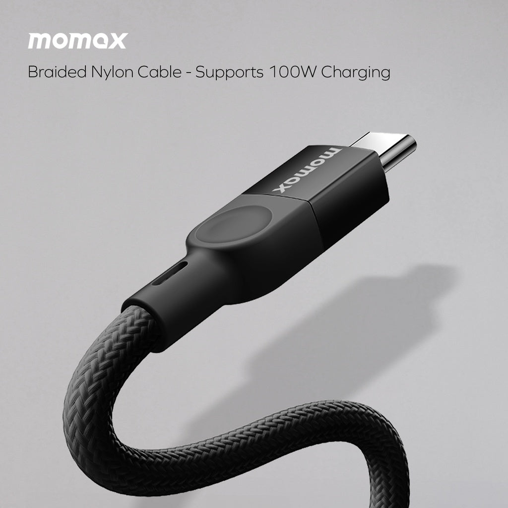 كابل مغناطيسي MOMAX ELITE MAG LINK 100 واط USB-C إلى USB-C بطول 1 متر
