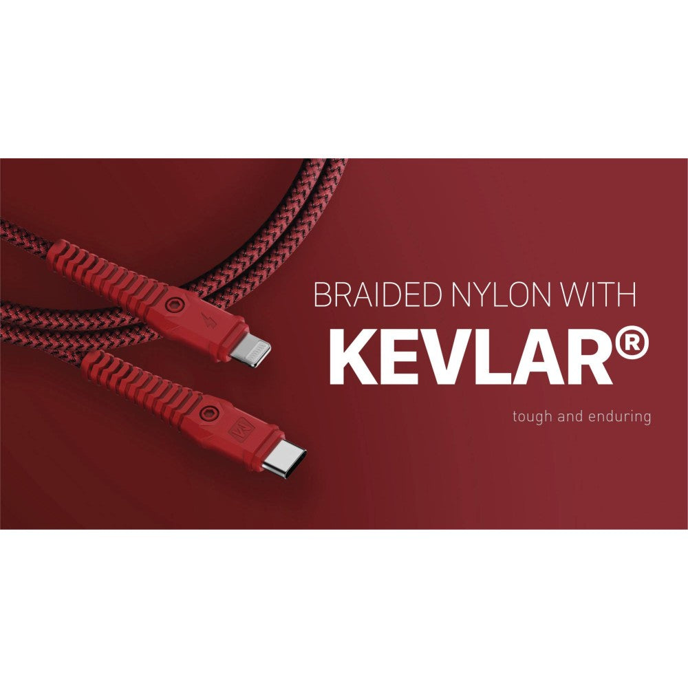 كابل Momax Tough - 1.2 متر - خضع لـ 10000 اختبار تأرجح - من Lightning إلى USB-C - يدعم تقنية PD - مصمم خصيصًا لأجهزة Apple