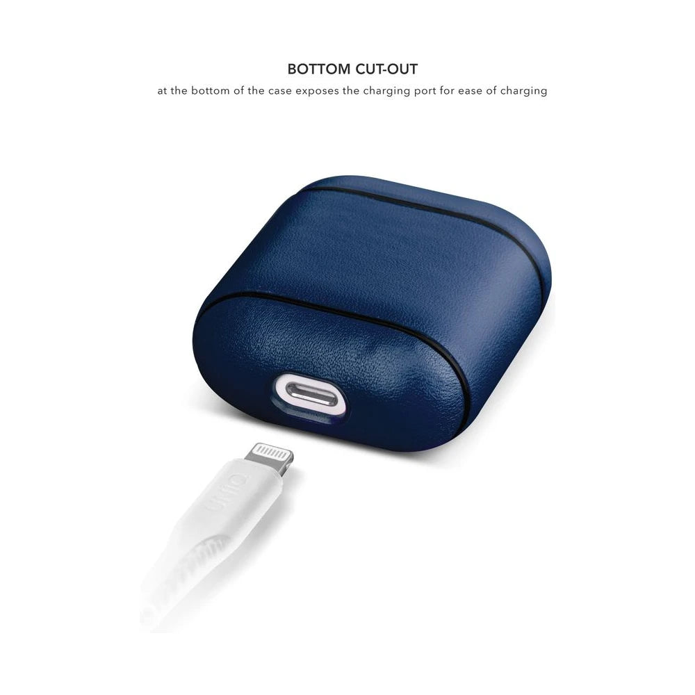 جراب جلدي أصلي لسماعات Airpod من Uniq (لون زيتوني)