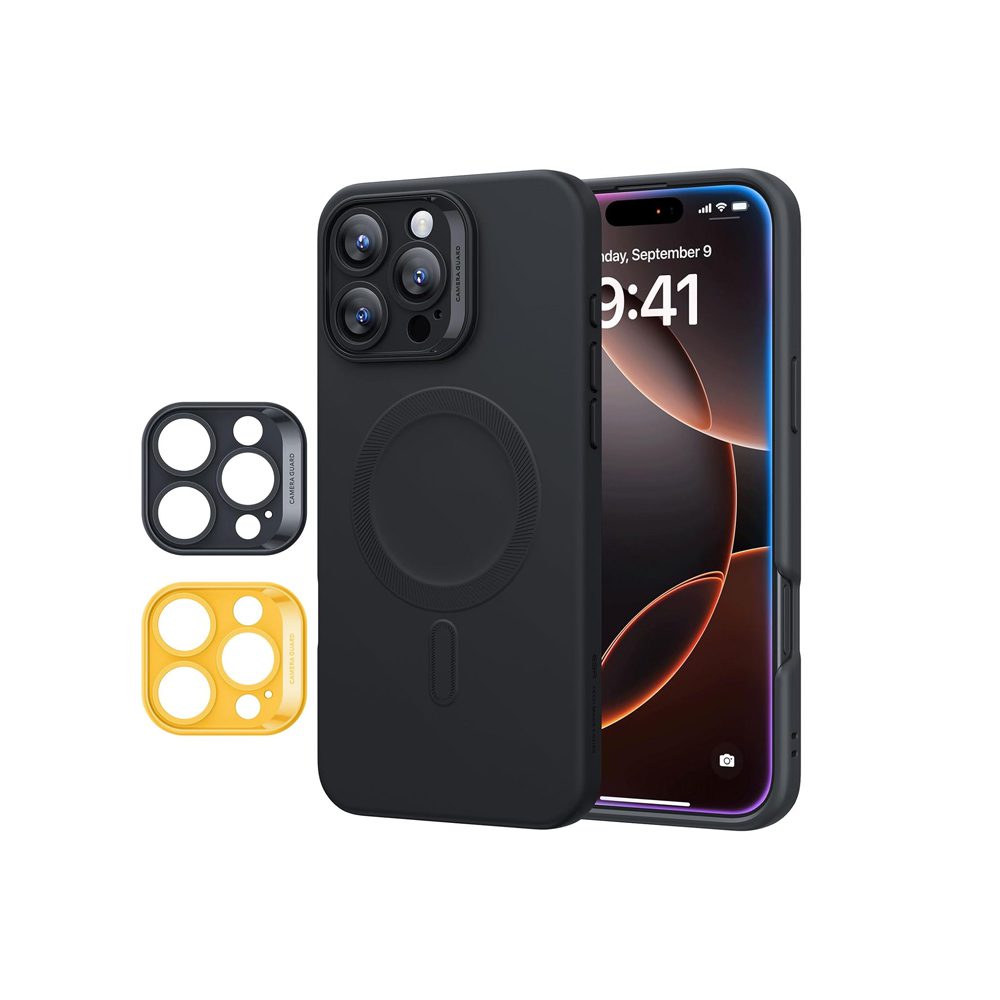 جراب ESR Cloud Slim Silicone MagSafe لسلسلة iPhone 16 Pro Max مع حماية للكاميرا - أسود