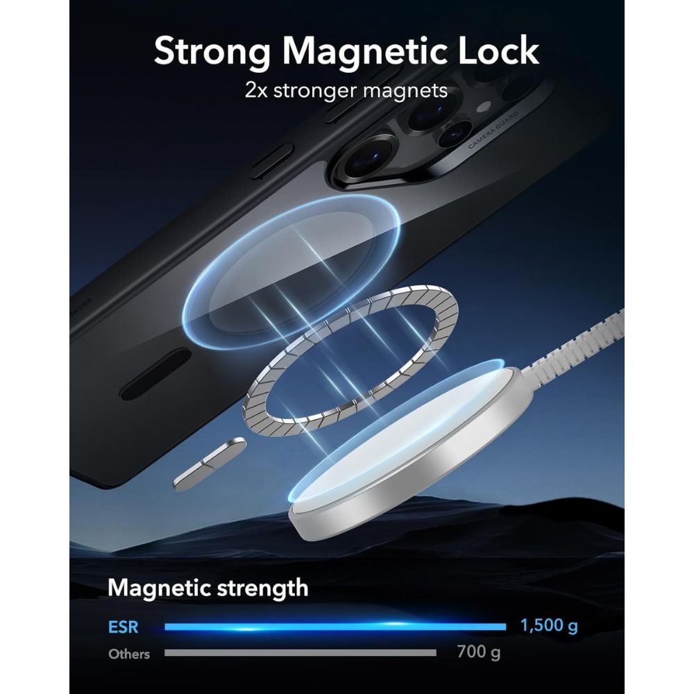 حافظة ESR الكلاسيكية الهجينة Halo Lock Magsafe Galaxy S25 Ultra Frosted Black