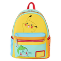 Loungefly Leather: Pokémon Color Block Starters Mini Backpack