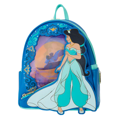 Loungefly Leather: Disney Princess Jasmine Lenticular Mini Backpack