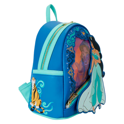 Loungefly Leather: Disney Princess Jasmine Lenticular Mini Backpack