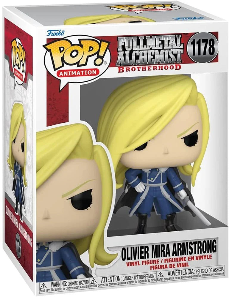 Pop! Animation: Fullmetal Alchemist: Brotherhood – Olivier Mira Armstrong with Sword Vinyl Figure