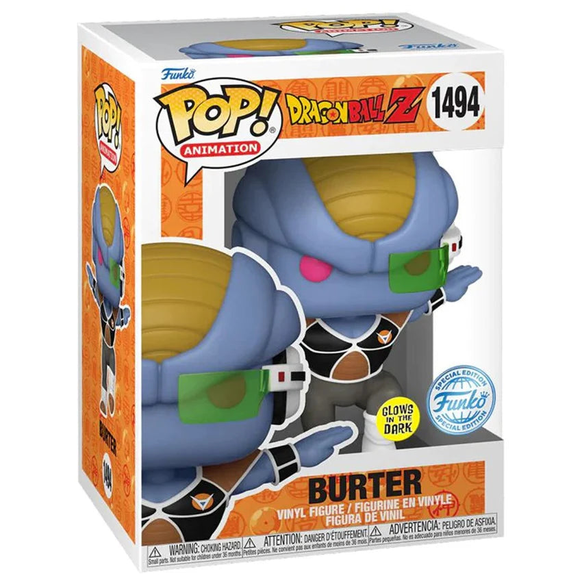 Pop! Animation: Dragon Ball Z S10 – Burter (Glow-in-the-Dark) Exclusive Vinyl Figure