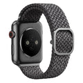 سوار UNIQ Aspen مضفر لساعة Apple Watch Series 7 - SE - 6 - 5 - 4 - 3 - 2 - 1 (45 مم - 42 مم - 44 مم) - رمادي