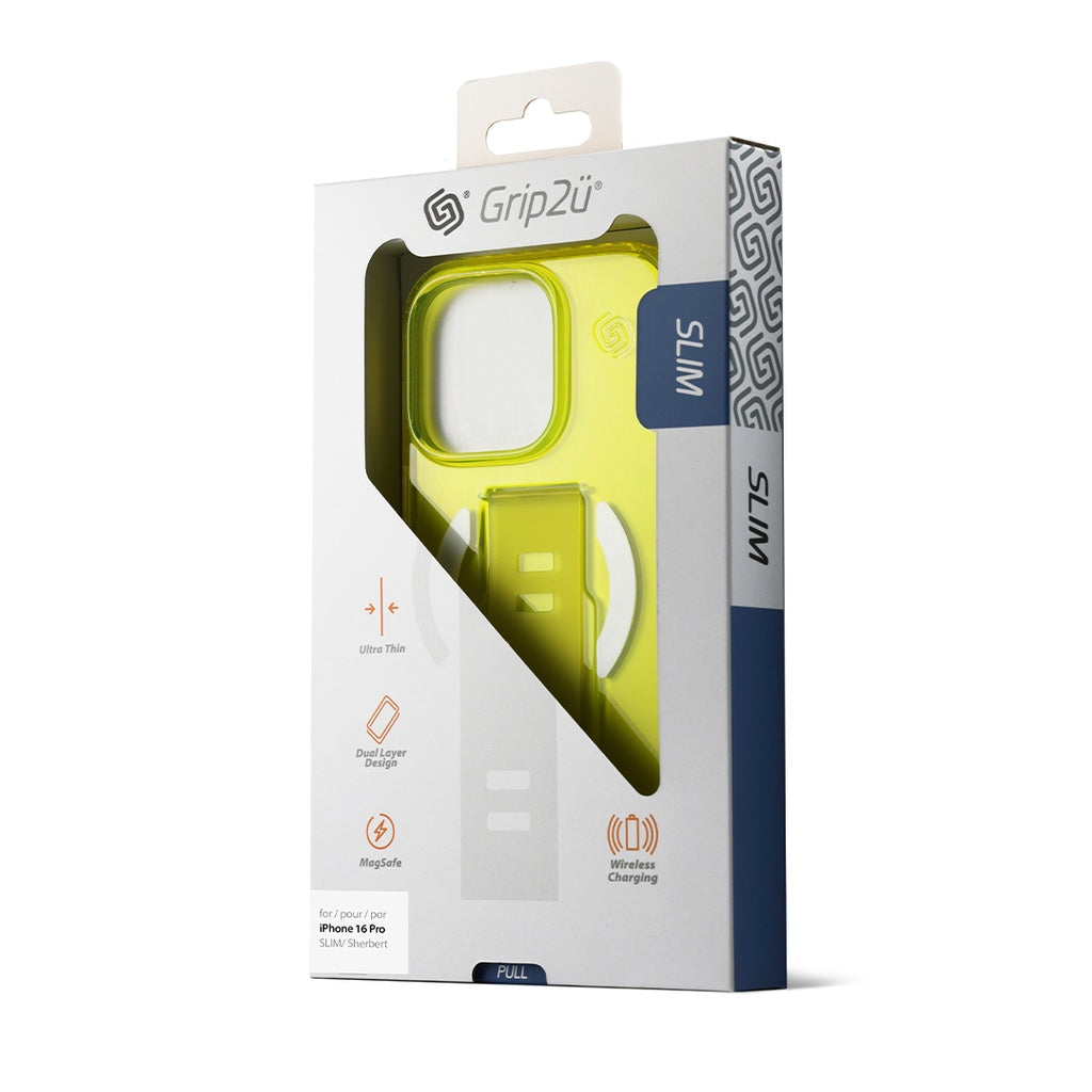 Grip2u Slim MagSafe Case for iPhone 16 Pro (Yellow)
