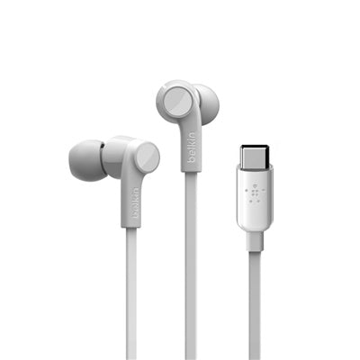 سماعات أذن سلكية من Belkin Rockstar - بيضاء
