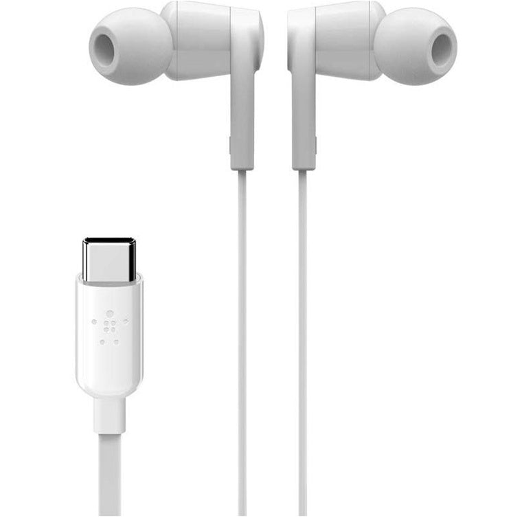 سماعات أذن سلكية من Belkin Rockstar - بيضاء