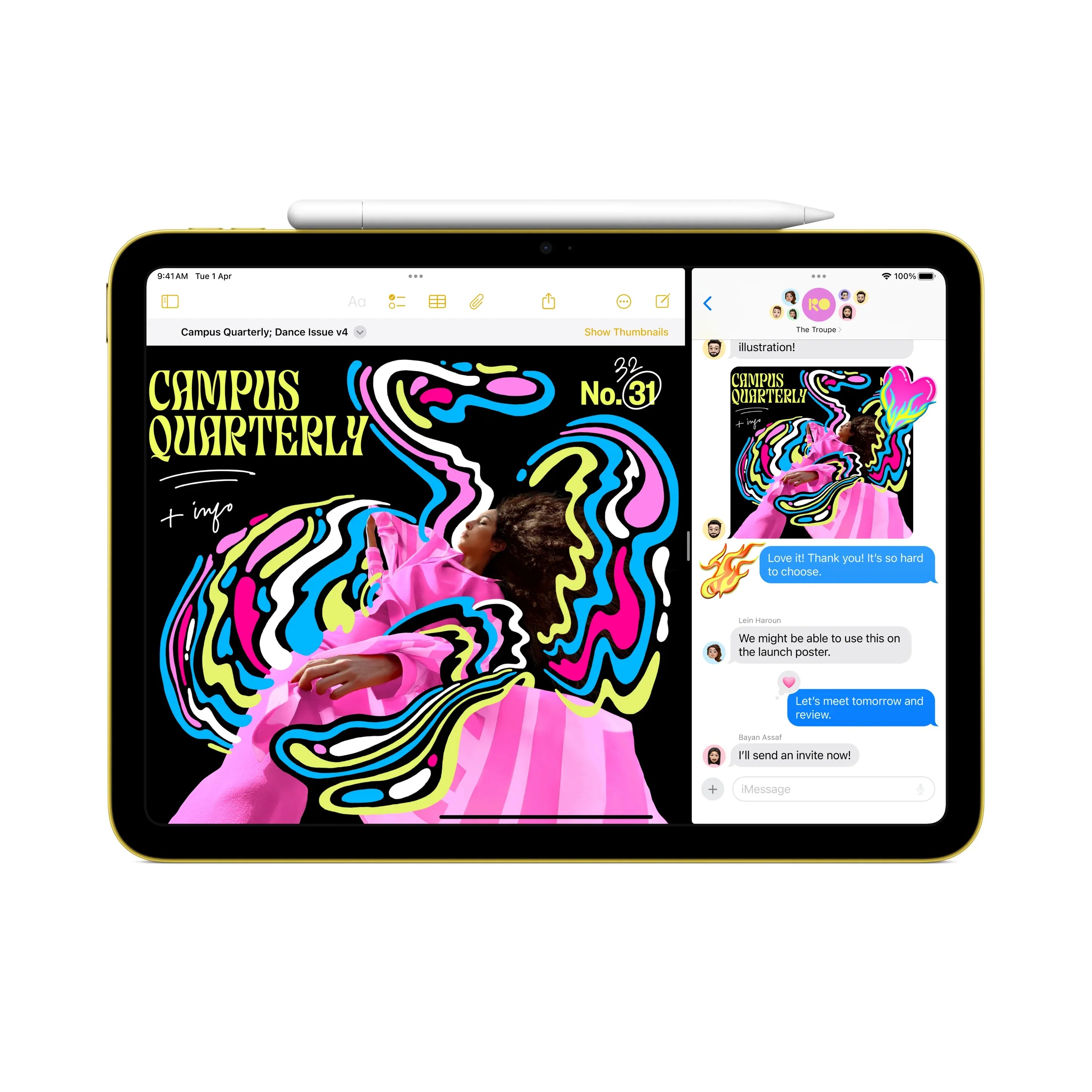 جهاز iPad مقاس 11 بوصة بشريحة A16، طراز 11 بوصة، شاشة Liquid Retina